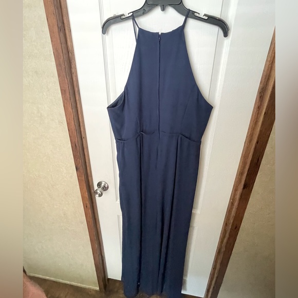 David’s Bridal high-neck chiffon bridesmaid dress with cascade - Picture 3 of 5